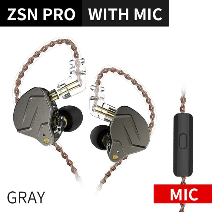 Audífonos KZ ZSN Pro Metal – In-Ear Híbridos 1BA+1DD con Cable