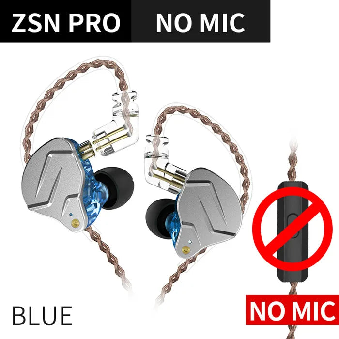Audífonos KZ ZSN Pro Metal – In-Ear Híbridos 1BA+1DD con Cable