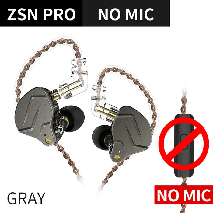 Audífonos KZ ZSN Pro Metal – In-Ear Híbridos 1BA+1DD con Cable