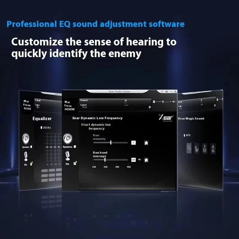 Audífonos Gamer MCHOSE V9 Pro – Inalámbricos Triple Modo con Micrófono y App