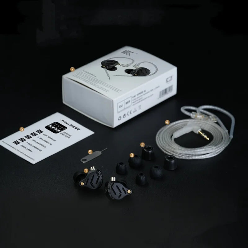 Audífonos KZ Pisces – In-Ear Doble Driver con Cable 3,5 mm o Tipo C