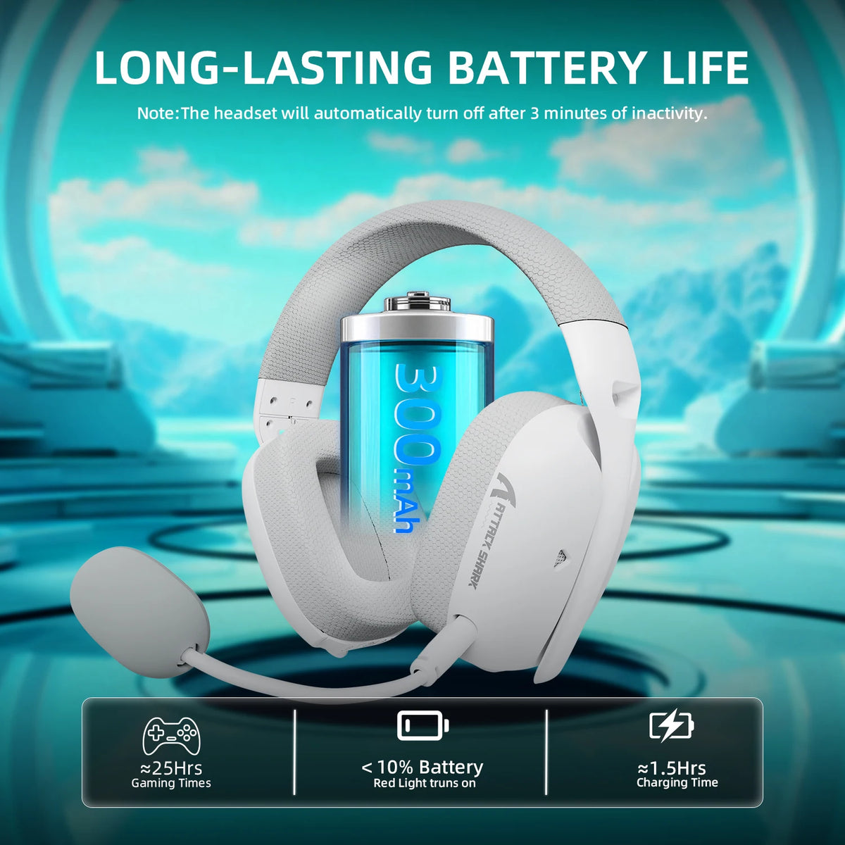 Audífonos Gamer Attack Shark L80 Pro – Bluetooth 5.3, 2.4GHz y Cable 3.5mm