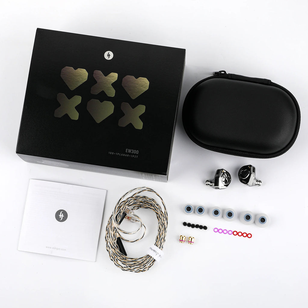 Audífonos Simgot EW300 – In-Ear Híbridos Dinámico + Planar + Piezoeléctrico