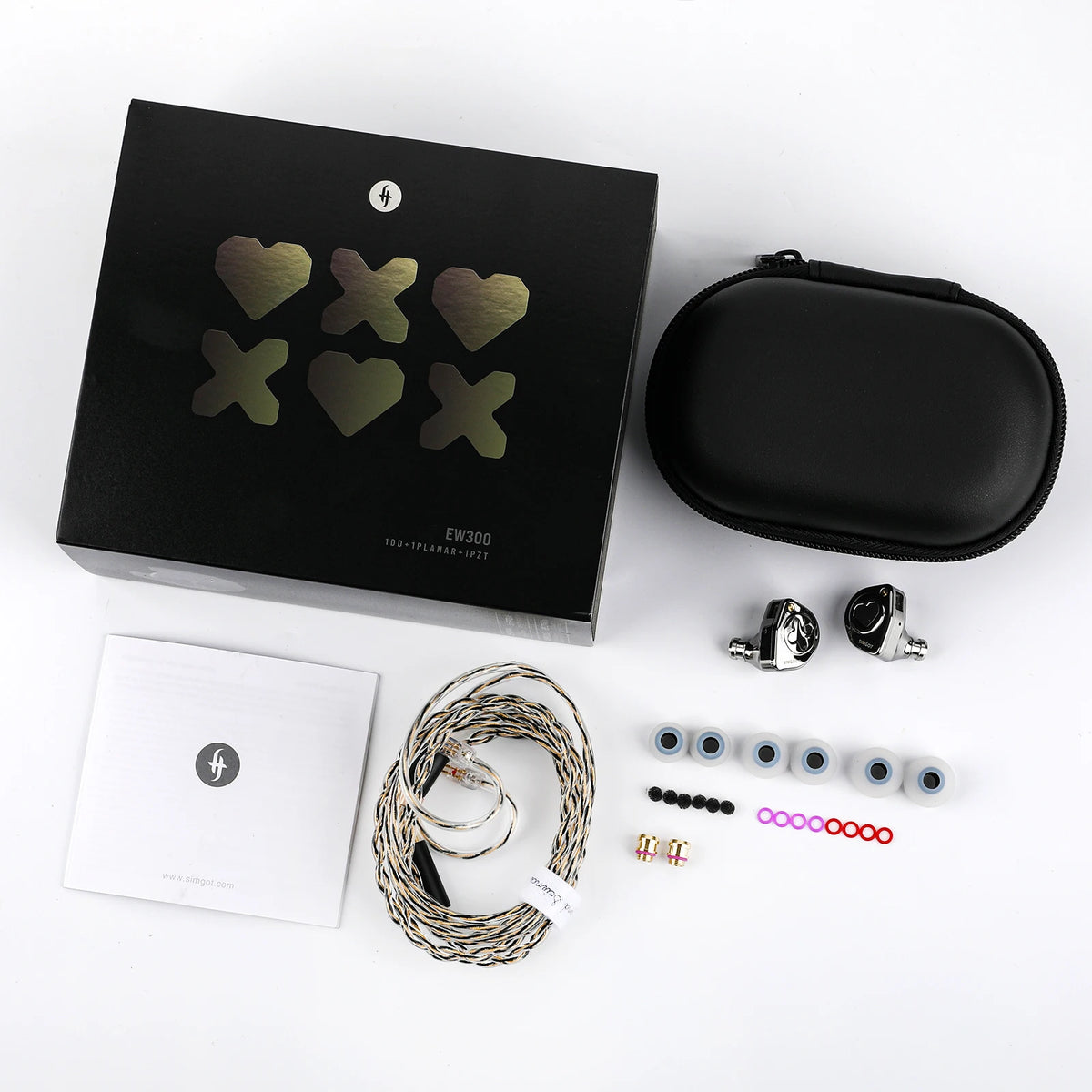 Audífonos Simgot EW300 – In-Ear Híbridos Dinámico + Planar + Piezoeléctrico