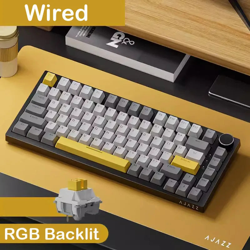 Teclado Mecánico AJAZZ AK820 – 75% Inalámbrico Triple Modo RGB