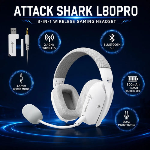 Attack Shark L80 Pro audífonos gamer