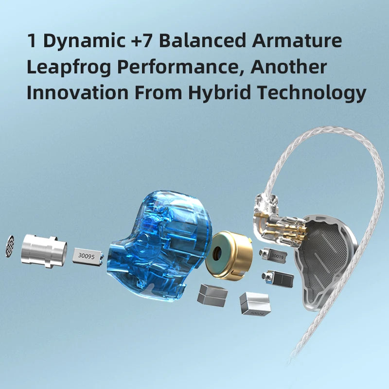Audífonos KZ ZAX – In-Ear Híbridos de 16 Drivers con Cable