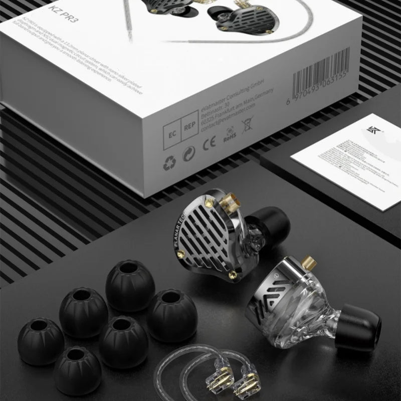 Audífonos KZ PR3 – In-Ear Planar Magnético 13,2 mm con Cable