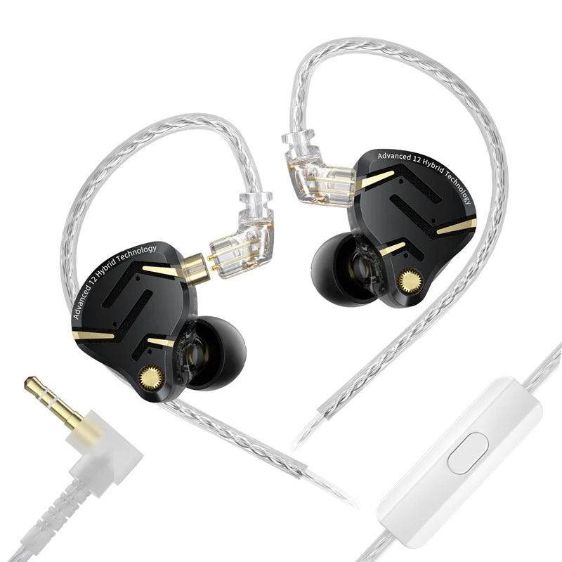 Audífonos KZ ZS12 Pro 2 – In-Ear Híbridos 1DD+5BA con Cable Desmontable