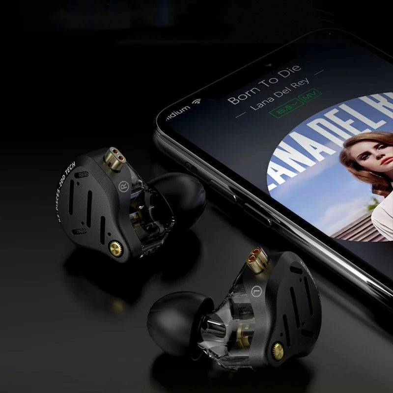 Audífonos KZ Pisces – In-Ear Doble Driver con Cable 3,5 mm o Tipo C
