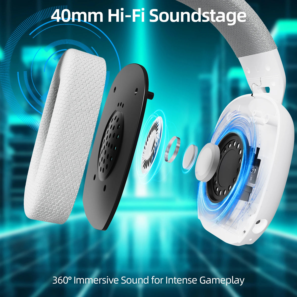 Audífonos Gamer Attack Shark L80 Pro – Bluetooth 5.3, 2.4GHz y Cable 3.5mm