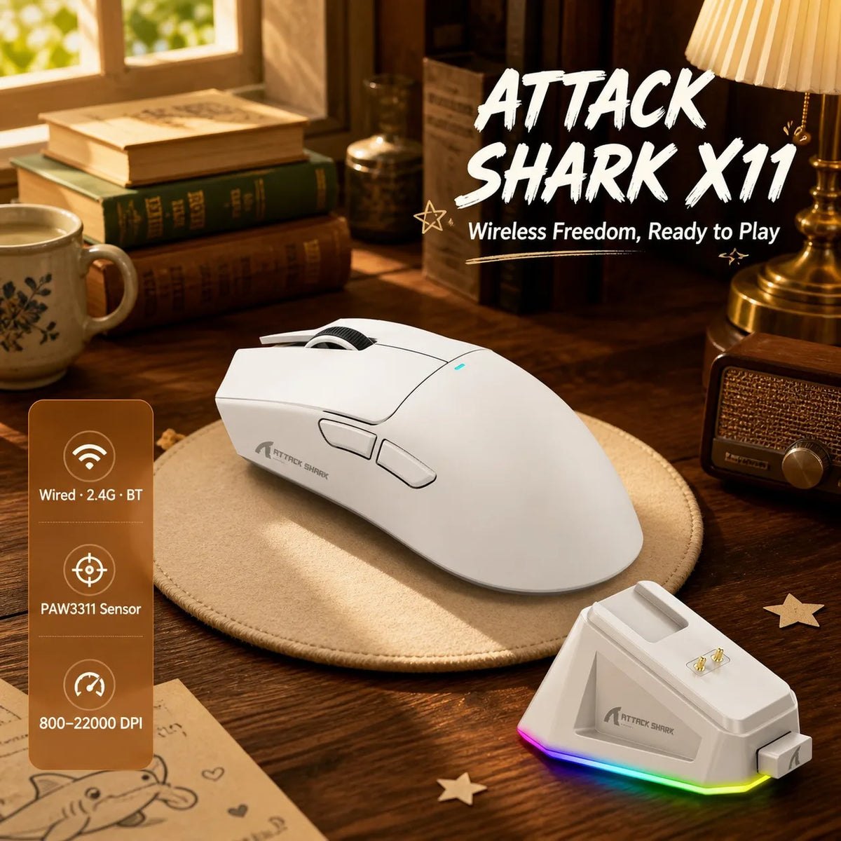 Attack Shark X11 mouse gamer