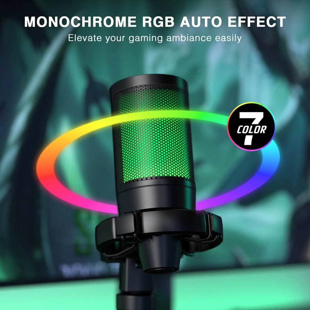 Micrófono Gamer FIFINE AmpliGame A2 – USB RGB con Mute Táctil