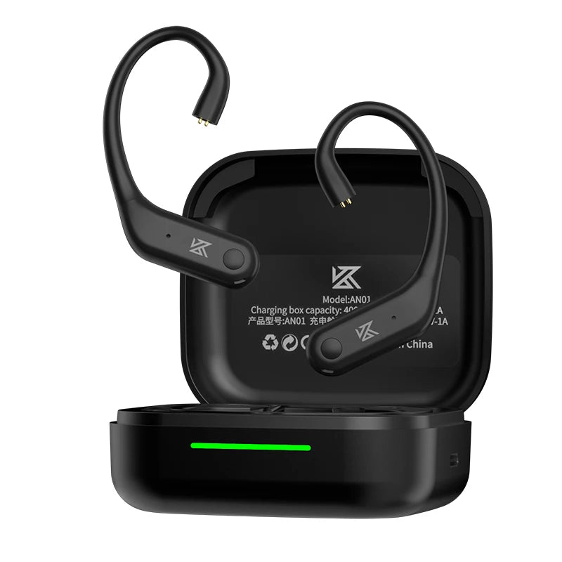 Audífonos Inalámbricos KZ AN01 – Bluetooth 5.4, Gancho de Oreja y Estuche de Carga