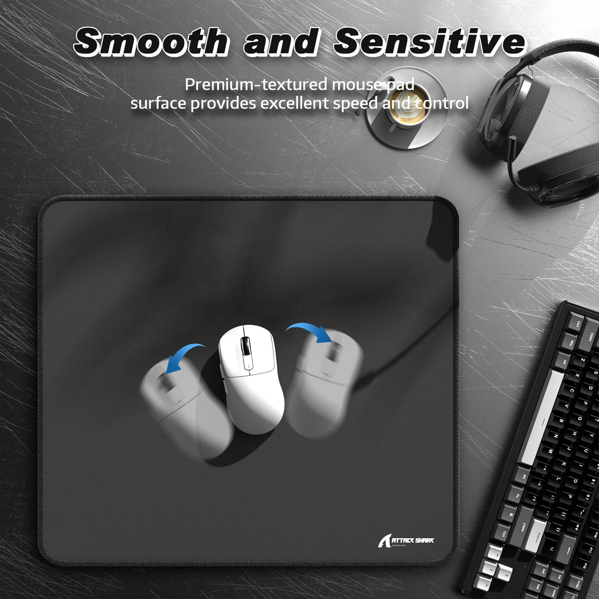 Mousepad Attack Shark CM02 – 450x400x4 mm Gaming