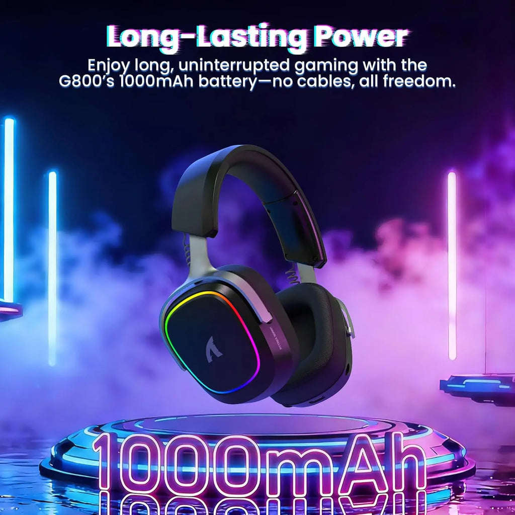 Audífonos Gamer Attack Shark G800 – Inalámbricos RGB con Sonido 7.1 y Drivers 50mm